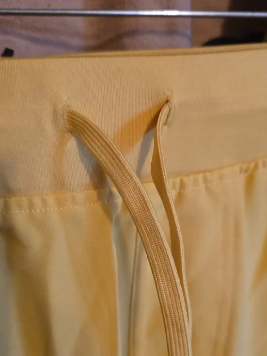 Yellow Drawstring Women's Scrub Pants - Picture 2 of 6
